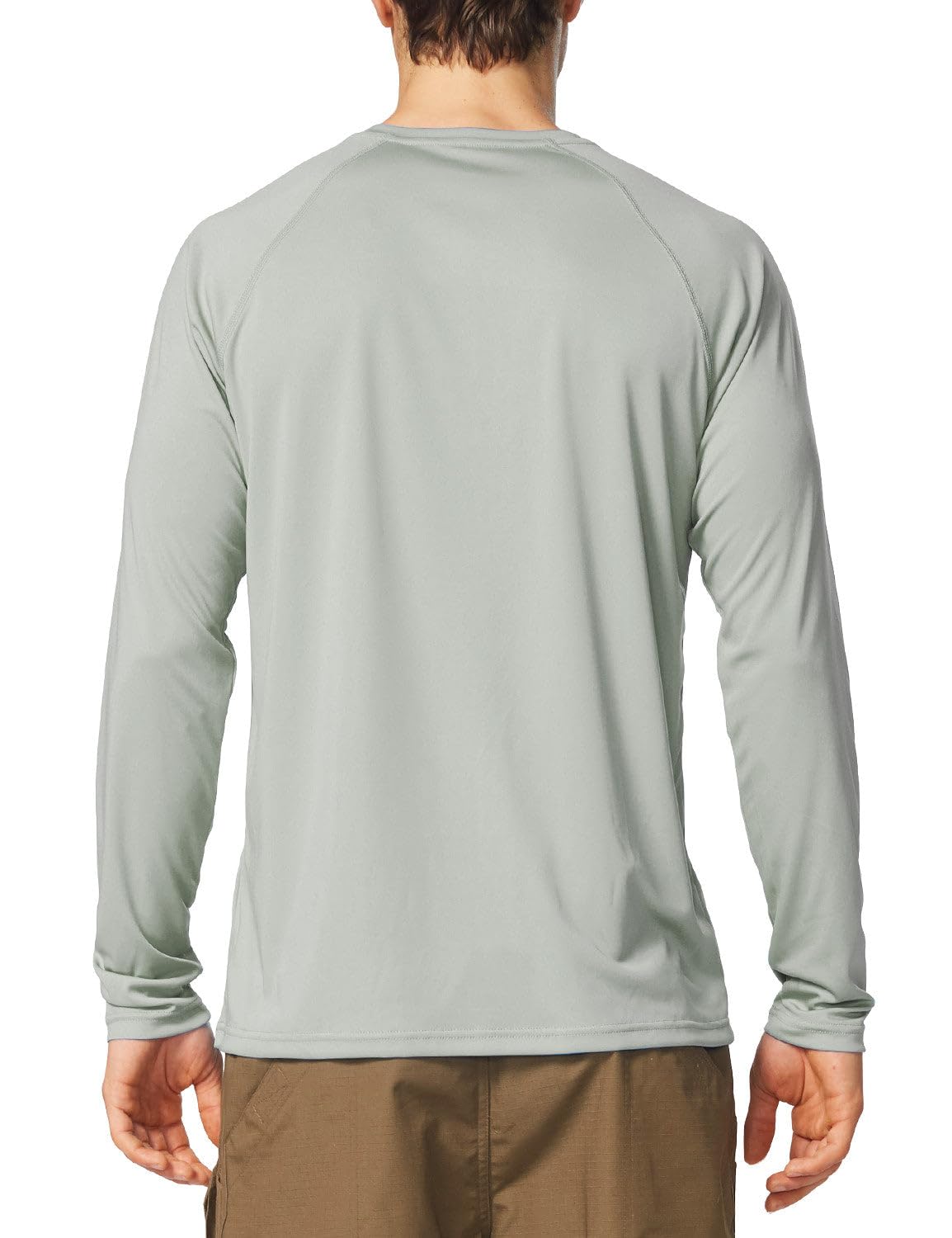 baleaf Mens UPF 50+ Sun Protection Shirts Long Sleeve Rash Guard, Quick Dry 4-Way Stretch for Fishing Swimming Surfing 2 Pack-Gray 3XL