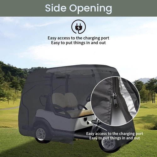 Joymo Golf Cart Cover 6/8 Passenger，95"-156" Golf Club Car Rain Covers 4 Passenger，Waterproof EZ GO Golf Cart Accessories,Outdoor Seat Covers Evolution Protective Cover（156" L x 55" W x 79" H）
