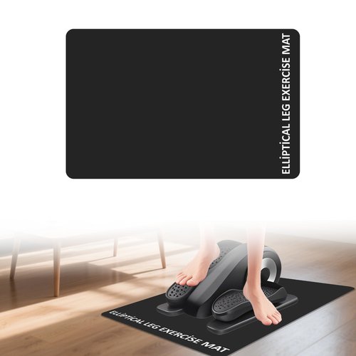 Under Desk Elliptical Mat for Peloton Bike,Small Nonslip Exercise Bike Mat for Desk Workout Equipment,Protect Hardwood Floor,Trainer Accessory for Indoor Stationary Exercise Bicycle,15.7''X23.6''