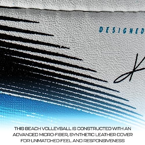 Franklin Sports Pro Beach Volleyball Ball - Kerri Walsh Jennings 9000 Beach Game Sand + Outdoor Volleyball - Competition Ball for Sand + Outdoor Courts - Hand Sewn Synthetic Leather