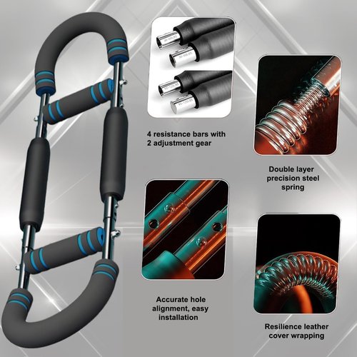 XVESOY Shaker Twister Arm Trainer, Chest Exerciser for Men,Twister Arm Exerciser,Chest Trainer for Men,Shoulder Muscle Training Fitness Equipment, Portable Spring Resistance Home Fitness Equipment