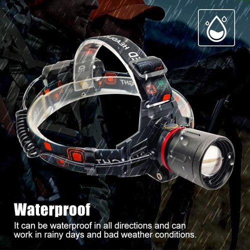 LUXNOVAQ Rechargeable Green Light Headlamp, Ultra-Bright LED Hunting Headlamp, Zoomable Waterproof Tactical Headlight with 3 Modes, 90° Adjustable Green Light for Night Hunting, Fishing, Camping