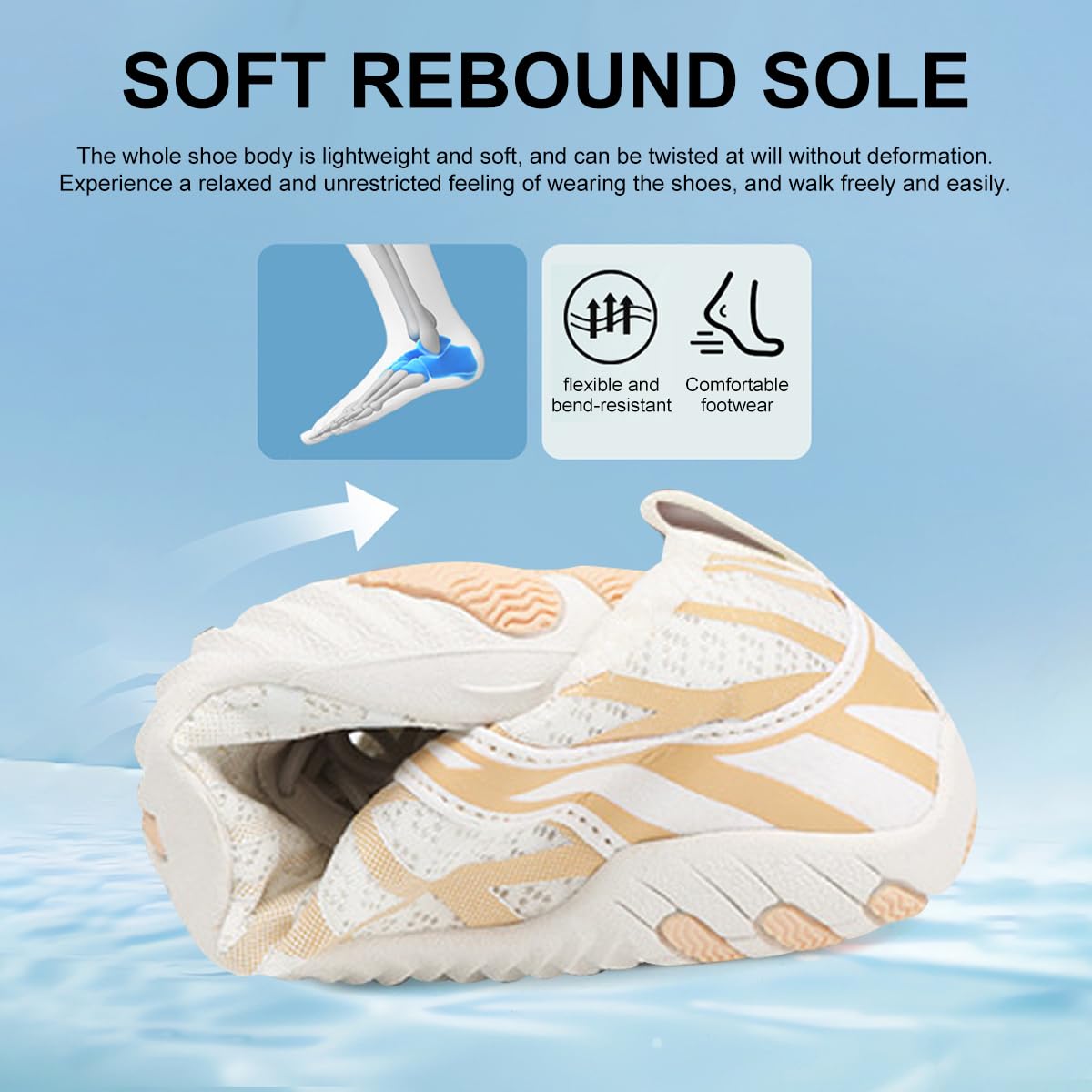 ELETON Barefoot Shoes Women Men Footwear, Wide Toe Box Hiking Zero Drop Non-Slip Quick-Dry River Boat Pool Beach Water Shoes, Lightweight Swimming Running Walking Sneakers Unisex