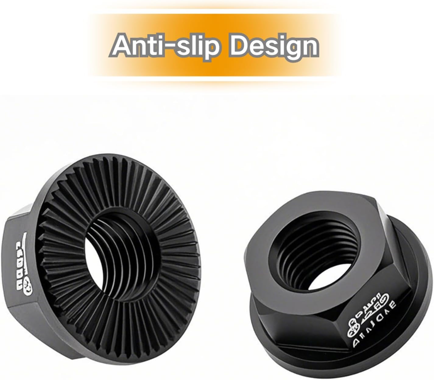 2Pcs M10 Bike Wheel Hub Axle Nuts 7075 Aluminum Alloy Bicycle Hub Flanged Axle Nuts Bike Parts Accessories for Front and Rear Bike Wheel