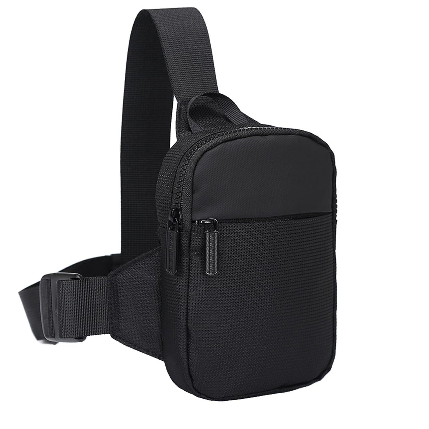 REMUMULUS UnisexAdult Small Crossbody Messenger Bag Durable Sling Crossbody Backpack daypack for Men Women(BLACK)