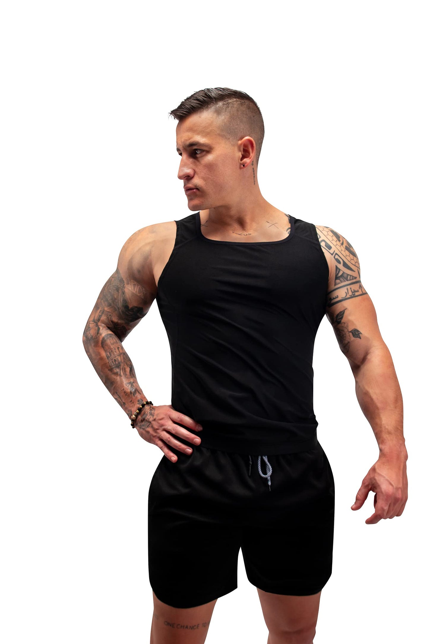 FUXERT Men's Sweat Vest Sweat Tank Top for Waist Trainer Workout Body Shaper Sauna Suit for Gym Exercise(SOBK 2XL/3XL)