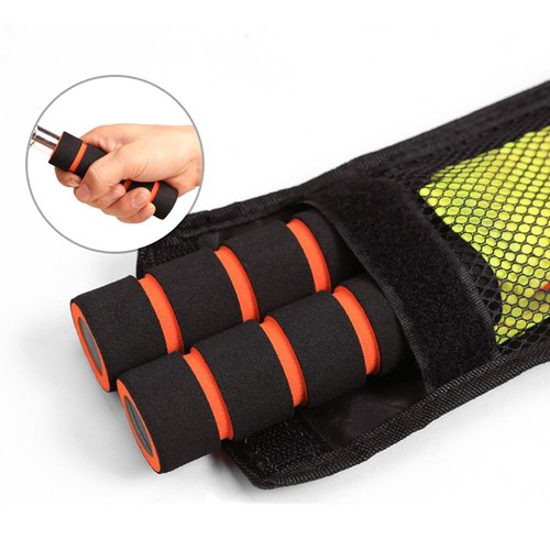 Haploon Soccer Ref Flags Football Rugby Linesman 2pcs Checkered Referee Flags Metal Pole Foam Handle with Carring Bag pack of 2