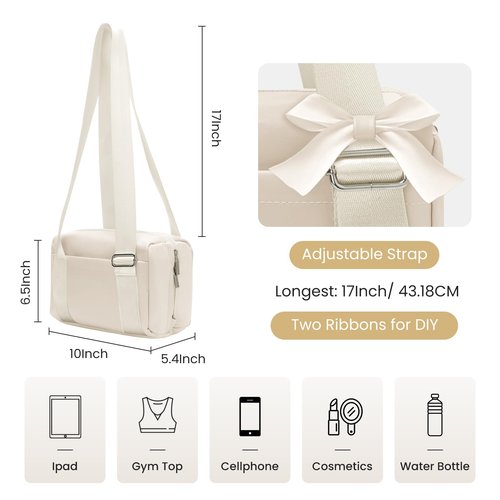 Mini Gym Bag for Women Small Gym Tote Bag Waterproof Sports Duffel Bags Dance Yoga Workout Bag 2025 (Cream)