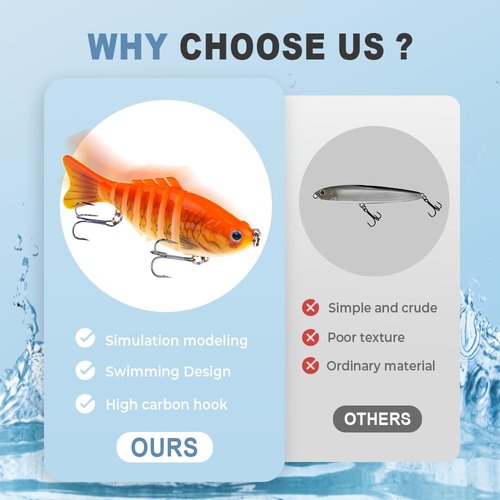 Robotic Fishing Lure, 2025 New Swimming Bait for Freshwater & Saltwater, 3D Swimming Bait Fishings Gear for Beginners, Amateurs and Professionals (All)