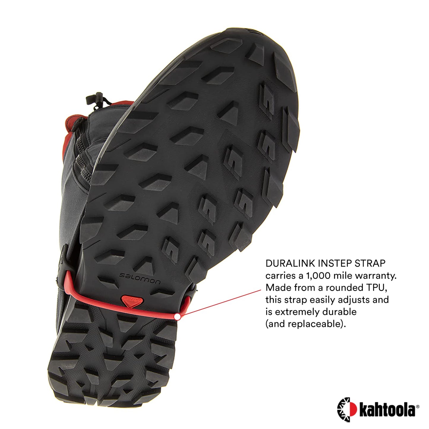 Kahtoola RENAgaiter Mid Gaiters for Hiking, Mountaineering, Trail Running, Shoe & Boot Protection in Mud, Snow & Ice - Graphite - Large|X-Large