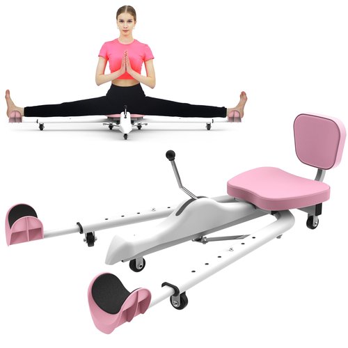 Split Machine - Leg Split Stretching Machine, Splits Trainer Adjustable, Fitness Training Equipment for Ballet Yoga Sports Training Improve Flexibility, Load Capacity 300lbs(Pink)