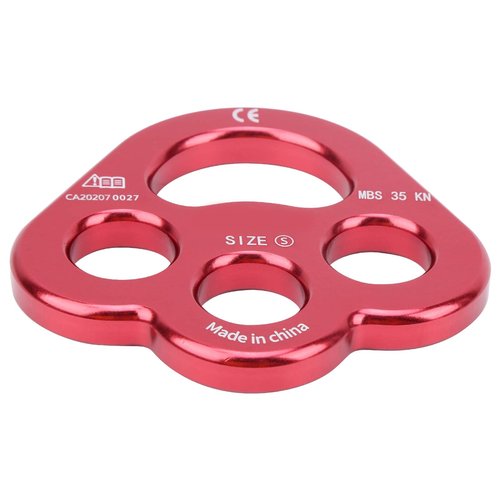 YOUTHINK 3 Holes Rigging Plate, Aluminum Alloy Descender Plate Multi Anchor Plate for Yoga Hammock Descender Rock Climbing