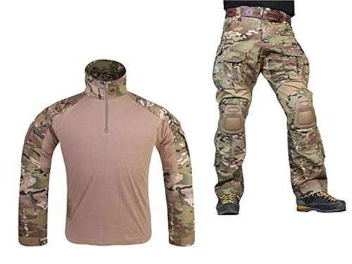 Paintball Equipment Tacticam bdu Emerson Combat G3 Uniform with Knee Pad Multicam MC (M)