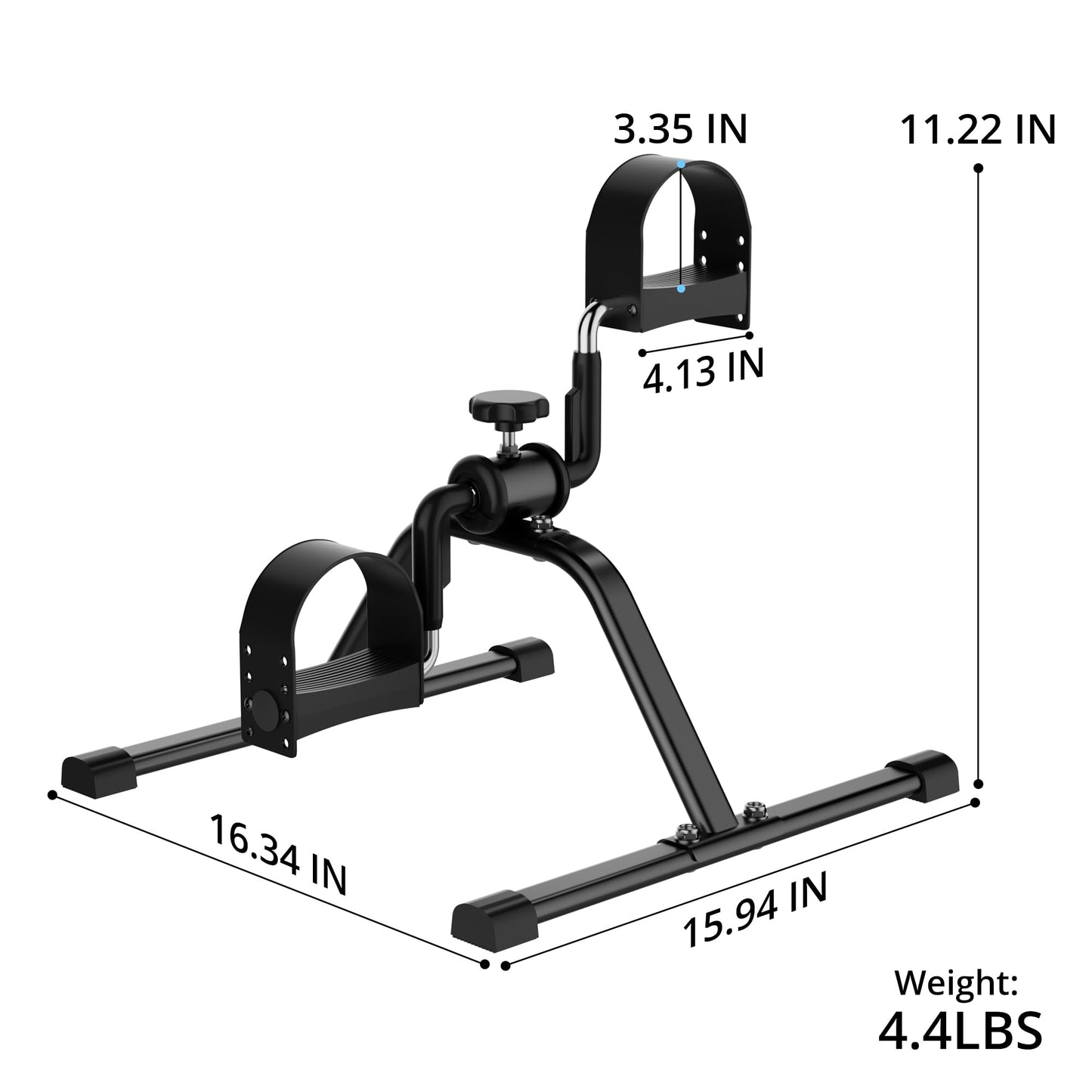 Pedal Exerciser Mini Exercise Bike Lightweight Portable Floor Peddler for Leg & Arm Workout