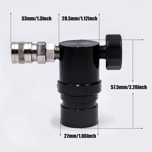 HPA Low Pressure MR Reg GEN2 Micro CO2 Regulator Adjustable with US 2202 Foster Output 20psi to 200psi for Airsoft Pistol PCP Paintball (Only Regulator)