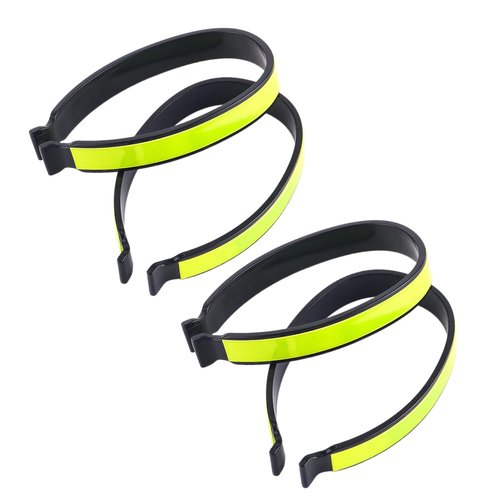 Laikoutd 4Pcs Reflective Trouser Clip for Biking Reflective Cycling Pant Clip Pants Clip with Reflective Strap for Night Riding