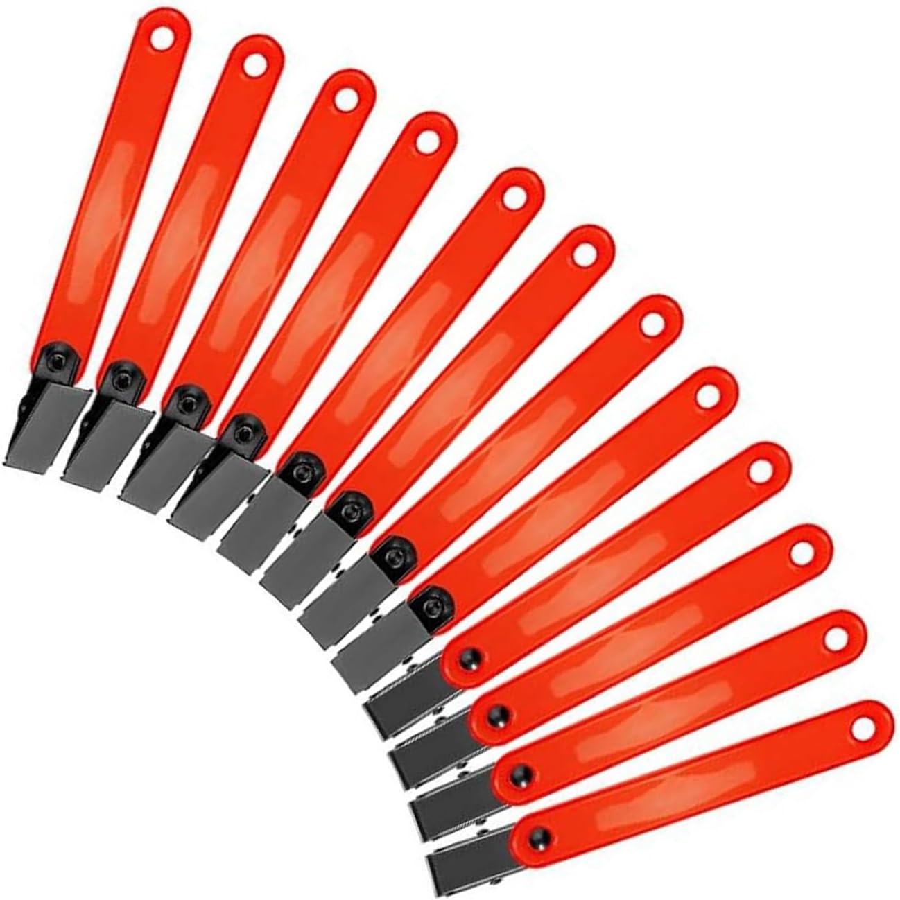 12Pcs Reflective Trail Marking Ribbon Trail Tape Tree Marker with Clip Reflector High Visibility Trail Markers