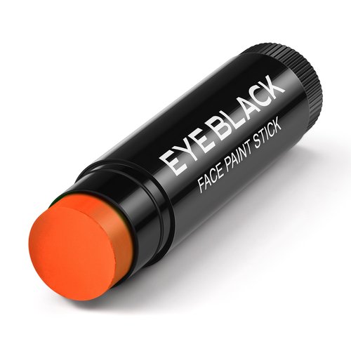 DALVGFN ORANGE EYE BLACK STICK, Anti-Glare Eyeblack For Baseball Football Softball Lacrosse, Sweat-Proof Eye Black Grease Paint For Adults Kids, Smooth & Long Lasting, Rich Full Coverage Color