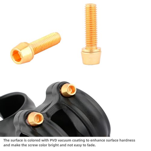 Bike Stem Bolts 6PCS M5x18mm Stem Bolts Screws Stainless Steel Bike Stem Parts with Washer for BMX MTB Road Bikes,Purple