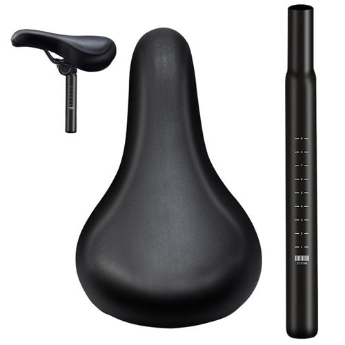 Heidouse Kids Bike Saddle, Waterproof Child Bike Seat with Seat Post for Balance Biking Riding Cycling