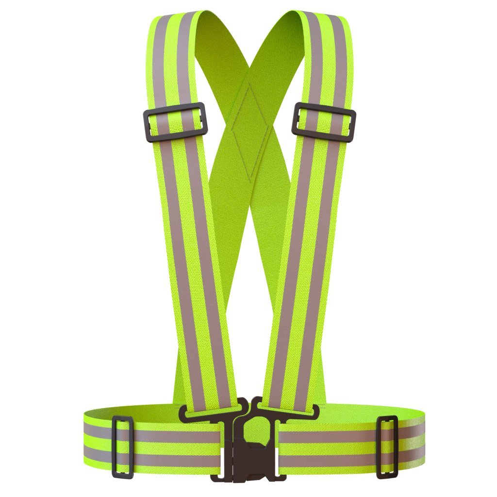 Apace Vision Reflective Vest (2 Pack) Lightweight, Adjustable & Elastic Safety & High Visibility for Running, Jogging, Walking, Cycling (Neon Yellow)