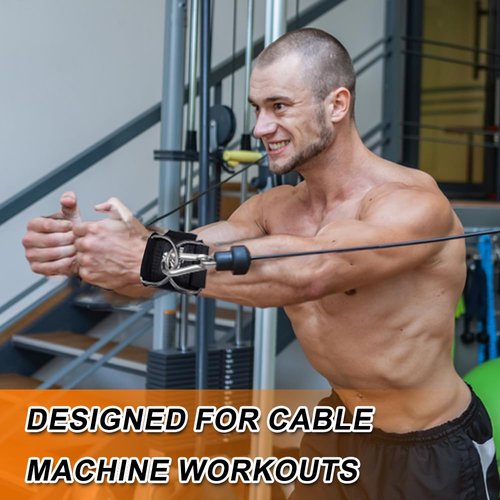 Adjustable Wrist Straps for Cable Machine Workouts – Enhance Grip Strength & Wrist Power, Perfect for Arm Wrestling, Lateral Raises, and Triceps Exercises