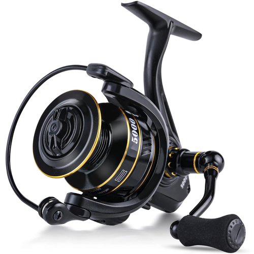 Spinning Fishing Reel,5.0:1 Gear Ratio,Instant anit-revrese Left/Right Interchangea Freshwater Fishing Reel,2000 Series