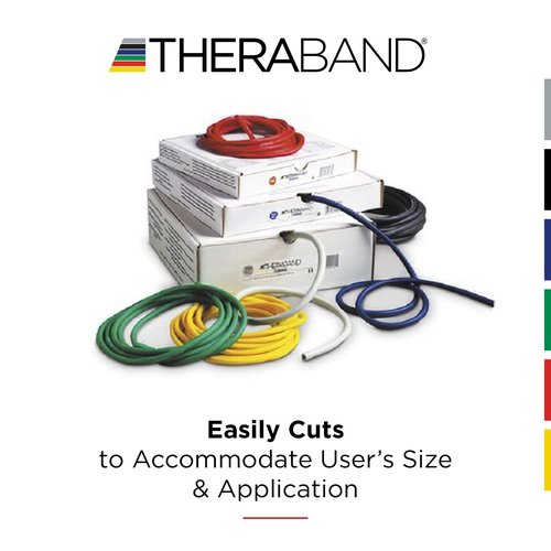 THERABAND Resistance Tubes, Professional Latex Elastic Tubing with Soft Handles For Physical Therapy, Lower Pilates, At-Home Workouts, and Rehab, 50 Inch, Black, Special Heavy, Advanced Level 1
