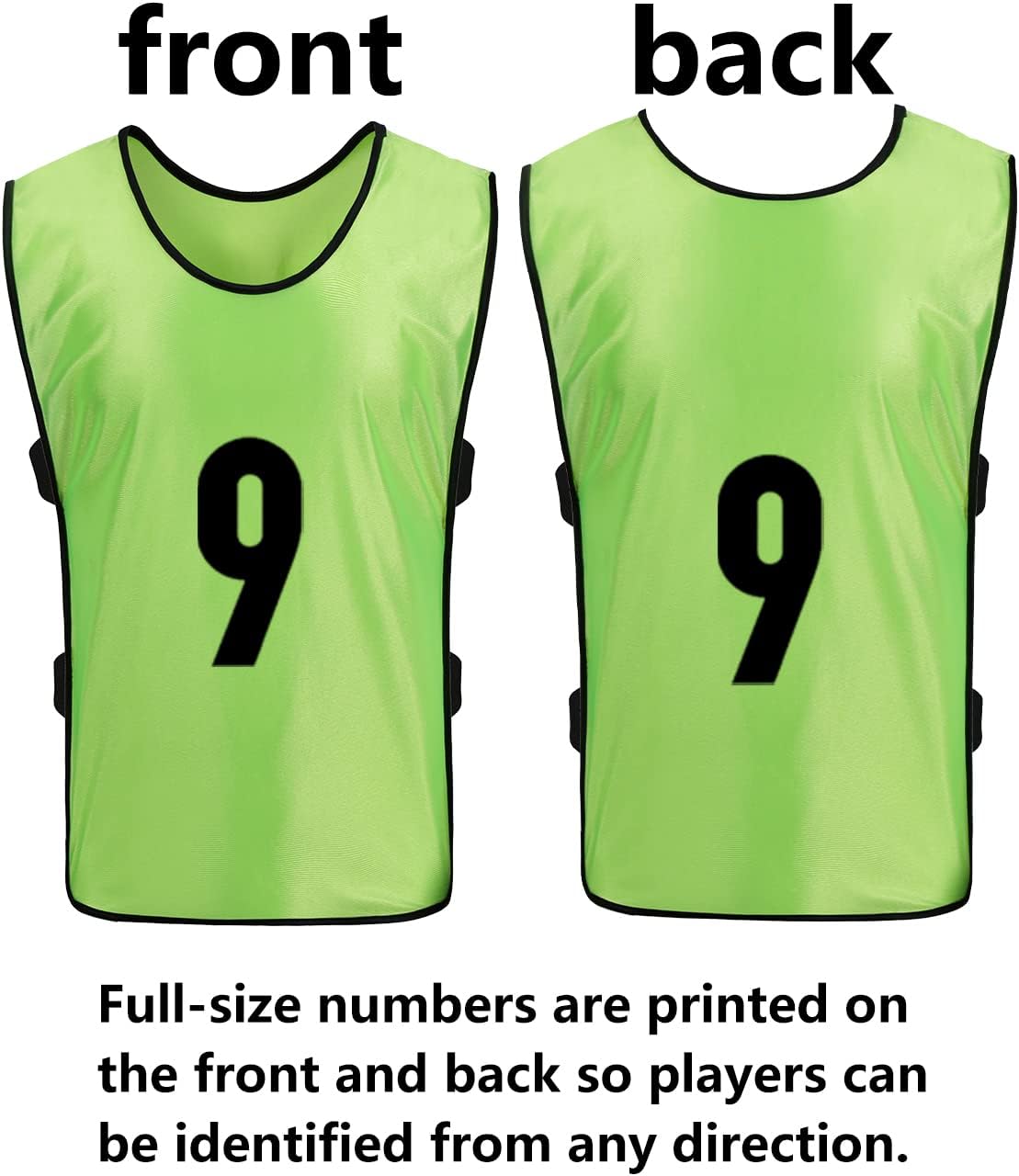 24Pack pinnies Soccer Vests Youth Scrimmage Basketball Team Practice Jerseys for Kids Adult Sports Football Pennies