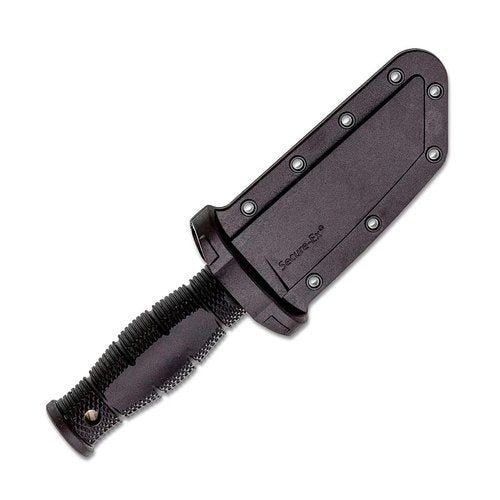 Cold Steel Mini Leatherneck Tanto Point Compact Lightweight 3.5" 8CR13MOV Steel Fixed Blade Outdoor Hunting Utility Knife, 3.25" Textured Ergonomic Kray-EX Handle, Secure-EX Sheath