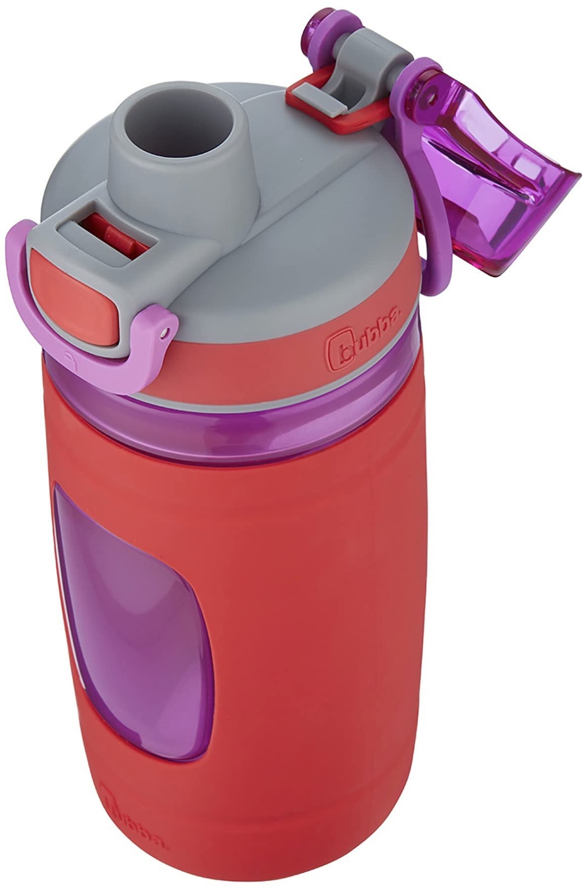 Bubba Leak Proof Flo Silicone Kids Water Bottle, 16 oz., Refresh Coral