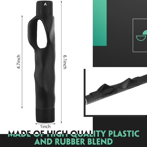 Seenelling Golf Grip Trainer, Golf Training Aid, Swing Trainer Club Grips Accessories for Right Handed Club Grip Equipment to Help Correct Hand Position(Black)