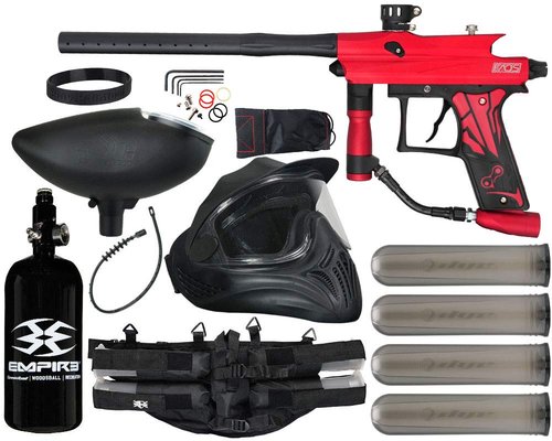 Action Village Azodin KAOS 3 Paintball Gun Legendary Package Kit (Dust Red with Dust Black Parts)