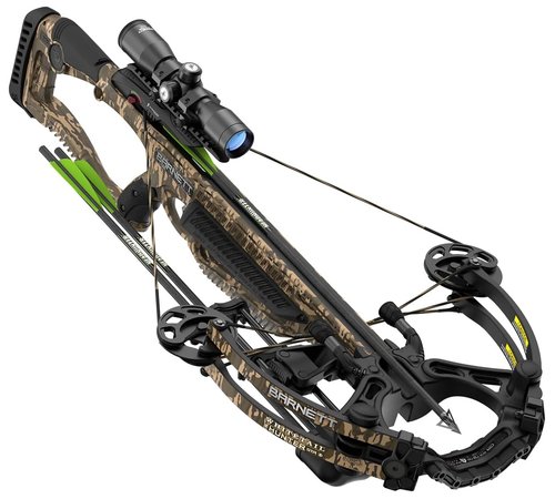 Barnett Whitetail Hunter Crossbow, with 4x32mm Multi-Reticle Scope, 2 Arrows, Lightweight Quiver, STR without Crank Device