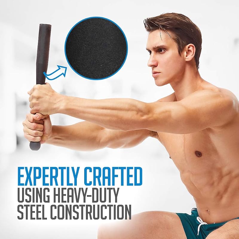 Logest 5lb Steel Exercise Clubbell - Heavy Duty Indian Mace | 2-Piece Set Included