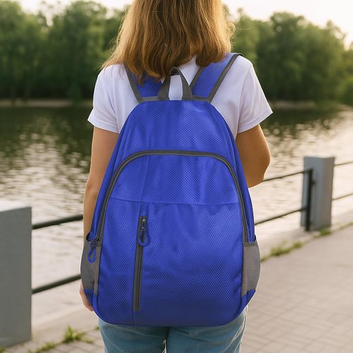 Foldable Waterproof Backpack - Lightweight Travel Backpack for Hiking, Commute & Outdoor Adventures (Dark Blue)