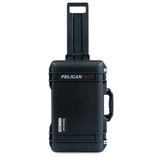 Pelican Air 1535 Carry-on Case by ColorCase - Black - Medium Size Waterproof Case with Pick & Pluck Foam & Convoluted Lid Foam - Black Handles & Latches