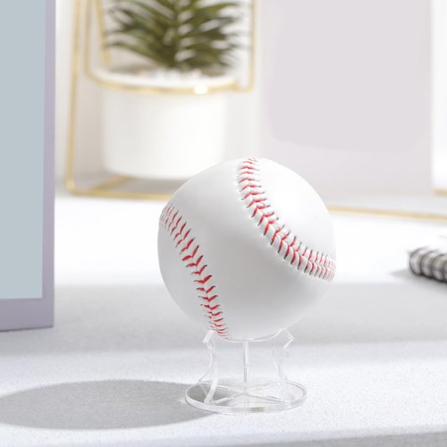 Mudder 12 Pack Acrylic Baseball Display Stand Holder, Sport Ball Display Rack, Sturdy Transparent Design, Easy to Assemble for Golf Ball, Tennis Ball, Softball, Suitable for Home Office Display
