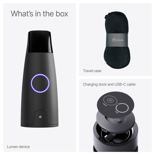 Lumen Metabolism Tracker Device - Measure Real-Time Fat & Carb Burn, Daily Nutrition, Meal Plans, Metabolic Health, Weight Loss, Athletic Fitness & Performance for Men & Women w/ 12 Month Subscription