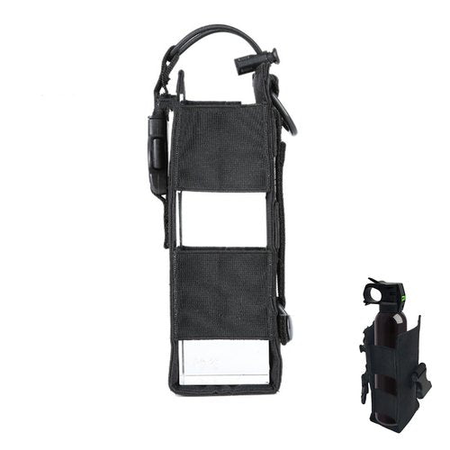 Bear Spray Holster for 7.9, 9.2 & 10.2 oz Canisters – Heavy-Duty Black Nylon Pouch with Quick Release Buckle & Elastic Cord, Secure Fit for Hiking, Camping, Hunting, Outdoor Carry (Spray Not Included)
