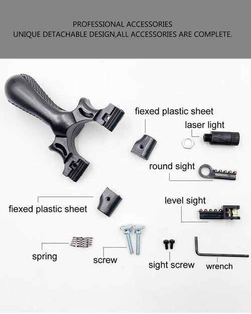 SQLWYLAT Professional Slingshots Set Laser Slingshot High Precision Flat Leather Slingshot with Laser Fast Bow Special for Outdoor Hunting Catapult