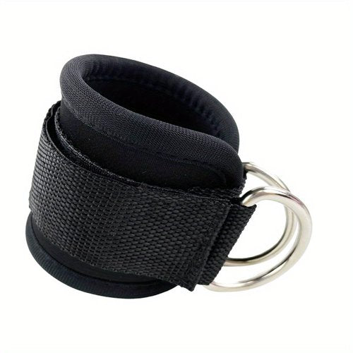 Ankle Straps Ankle Resistance Bands Wrist Cuffs Padded Straps Adjustable Fitness Glute Kickback D-Ring Black