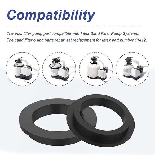 Pool Sand Filter Pump Seal, L-Shape O-Ring Gasket Fits for Intex Sand Filter Pumps Motor Repair Set & Hose Seals Replacement Part (4 Pcs 11228 + 4 Pcs 11412)