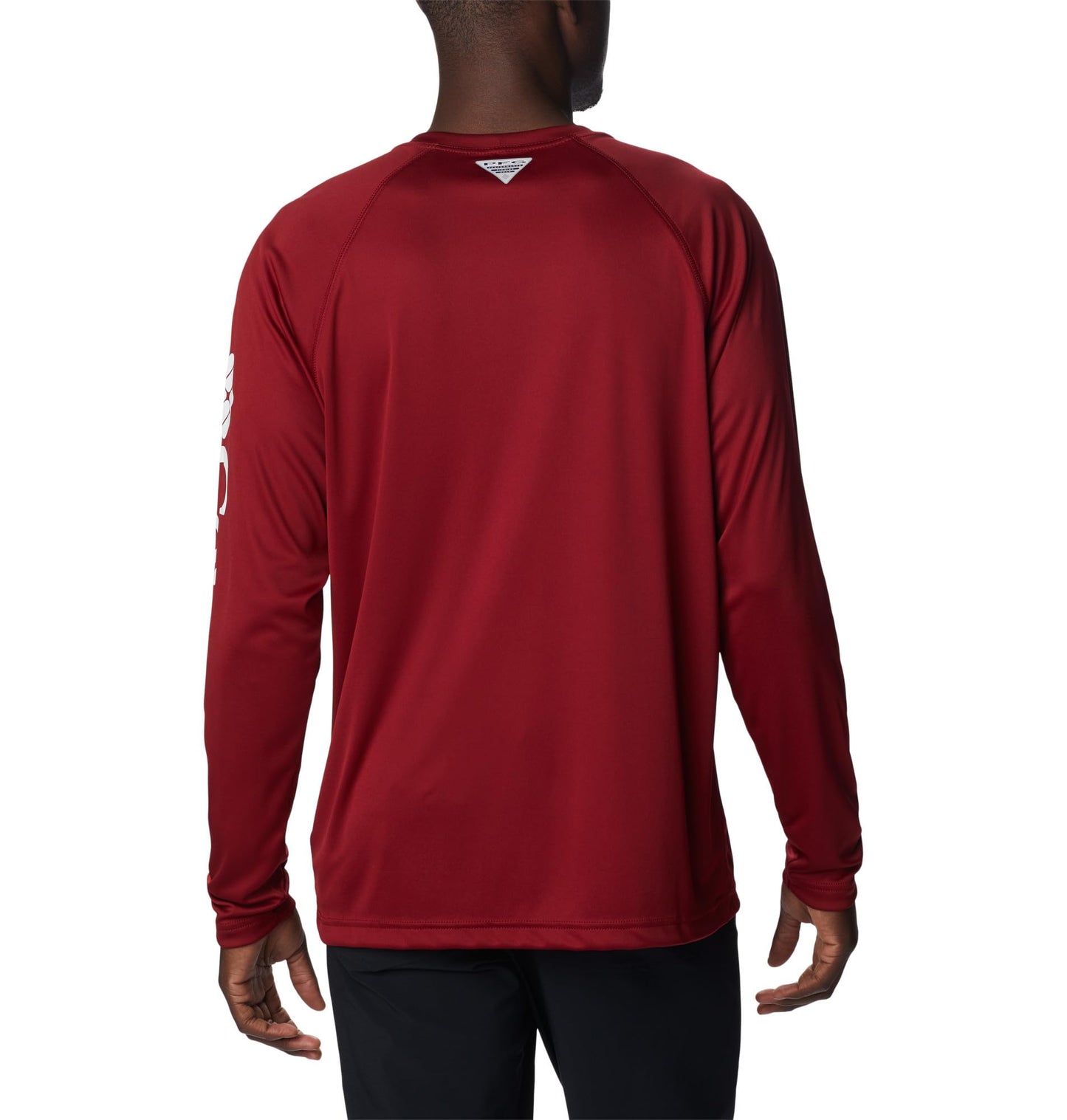 Columbia Men's PFG Terminal Tackle Long Sleeve Fishing Shirt, Beet/White Logo, Large Tall