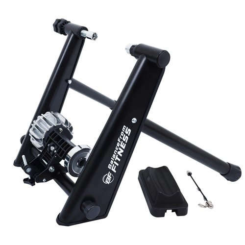Bike Trainer Stand Steel Bicycle Exercise Fluid Magnetic Stand with Front Wheel Riser Block