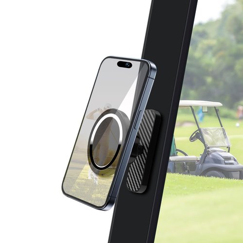 Weihele Magnetic Golf Cart Phone Holder - N52 Super Strong Magnet, 360 ° Rotatable, Anti Shake Design, Compatible with iPhone 16 Pro Max/Galaxy, Suitable for Club Cars/Gyms/Yamaha, Trucks, EZGO