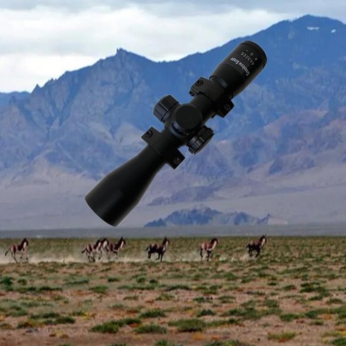 MYEBONG 4x32 Crossbow Scope, Archery Aiming Scope with Red and Green Glass Etched Crosshair, Illuminated Type for Hunting
