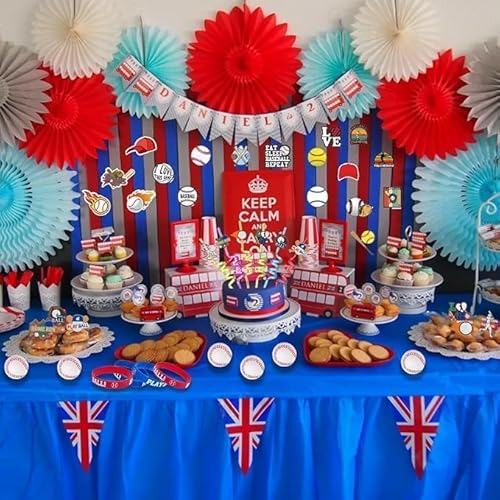 86PCS Baseball Party Favors Set Baseball Gifts Goodie Bags Including Silicone Baseball Bracelets Mini Baseball, Stickers,Pencil Caps Baseball Party Straw Suitable for Baseball Birthday Partys