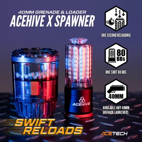 ACETECH Airsoft Grenade AceHive 40mm BB Nade for Rapid Reload (Single)