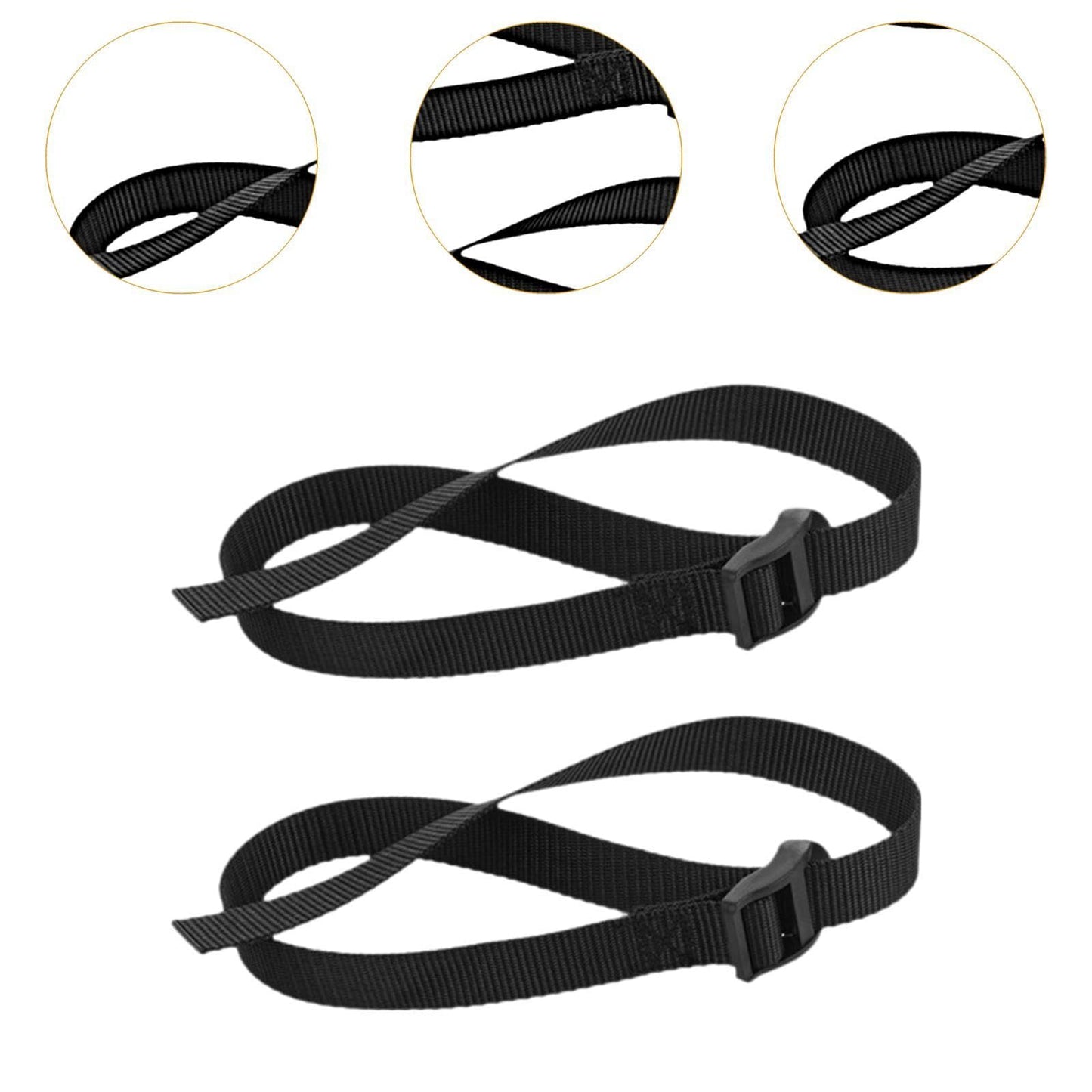 2 Pcs 76cm Rowing Machine Feet Straps Fitness Foot Straps Sports Practical Fix Bands Oxford Cloth Adjustable Portable Gym Accessories